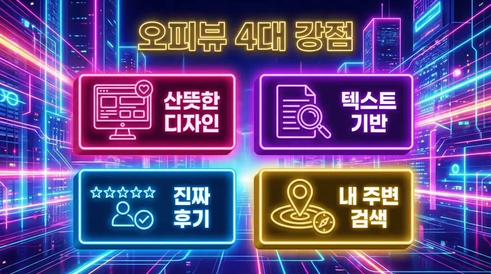 오피뷰 4대 강점