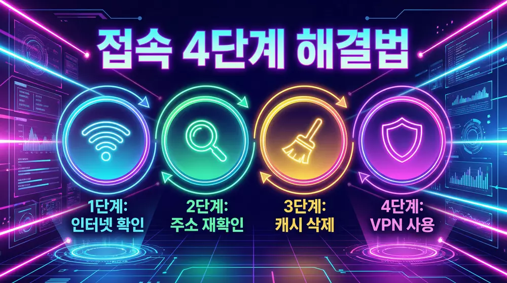 접속 4단계 해결법