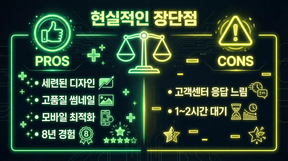 현실적인 장단점 분석